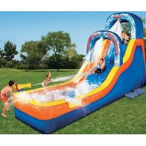  Banzai Double Drop Falls Inflatable Water Slide Toys 