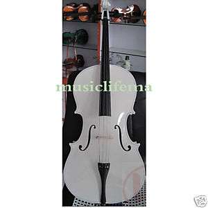 NEW White 4/4 Cello Outfit +Free Bow+Soft Bag+Rosin  