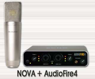 Audio Nova Microphone Echo AudioFire4 Audio Interface Set  