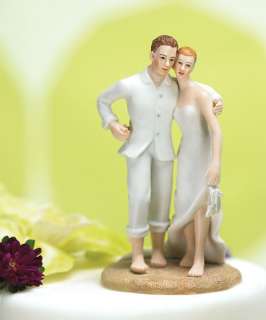 Beach Bride and Groom Cake Top Wedding cake topper  