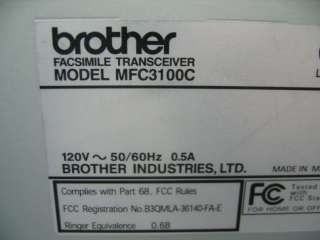 Brother MFC 3100C All In One Printer/Copier/Fax/Scanner  