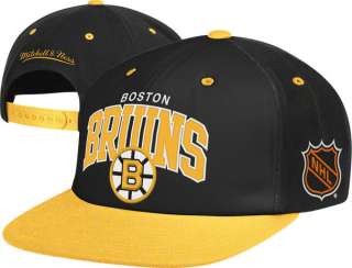 Boston Bruins Mitchell & Ness Retro Team Arch 2 Tone Snapback Hat 
