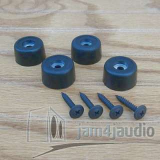 4pc small rubber speaker cabinet feet with screws  