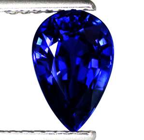 93ct UNHEATED Stunning Pear Top Intense Blue Sapphire  