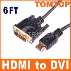Gold HDMI To DVI Cable 6FT For HDTV PC Moitor LCD 6 Ft  