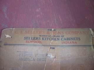 Sellers & Sons Company Cabinet Drawers Set of 4 with Original 