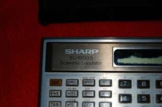   Sharp EL 5100S Scientific Calculator w/ Case Bad Screen WORKS  