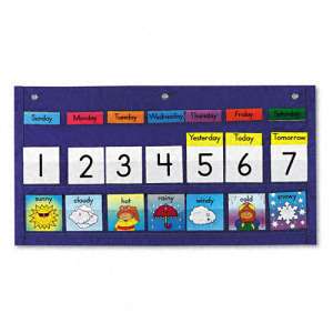WEEKLY CALENDAR WITH WEATHER POCKET CHART CD 5636 BRAND NEW  