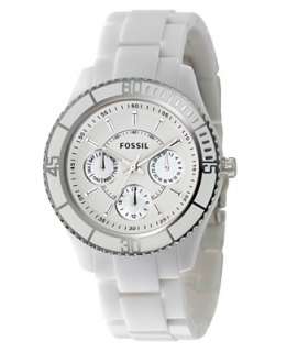 Fossil Watch, Womens White Resin Bracelet ES2540   Brandss