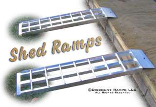 These storage shed ramps are light weight, small so they can be stored 