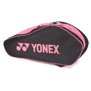 Yonex Tournament Black/Magenta 6 Pack Tennis Bag  Sports 