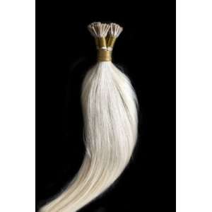   ,100s,Stick (I) Tip Human Hair Extensions #60 White Blonde Beauty