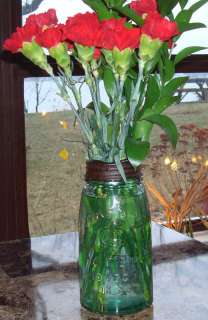   Centerpiece Mason Quart Canning Fruit Jar Vase Frog Lid B  