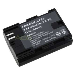 Full Decoded Battery Pack For LP E6 LPE6 Canon EOS 60D Camera  