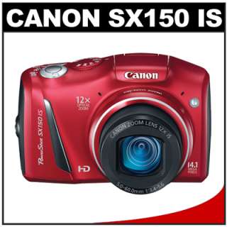 Canon PowerShot SX150 IS Red Digital Camera NEW USA 13803140576  