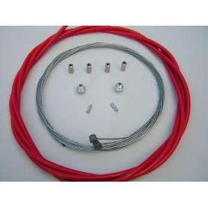  Complete BMX Bicycle Brake Cable Kit   RED Sports 