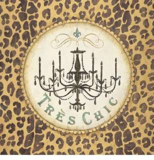 Cheetah Print Paris Chandelier Cross Stitch Pattern  