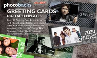 Photoshop Greeting Card Kit Digital Templates