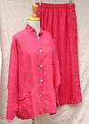 bryn walker carnation pink linen asian boxy long shirt expedited