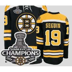 Champions Patch Boston Bruins #19 Tyler Seguin Black Hockey Jersey NHL 