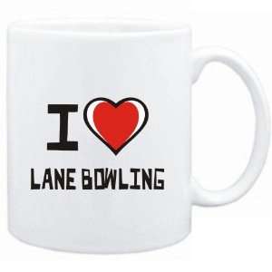  Mug White I love Lane Bowling  Sports