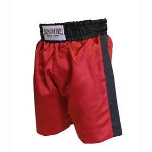  Boys Boxing Shorts in Red with Black Trim Size Medium 