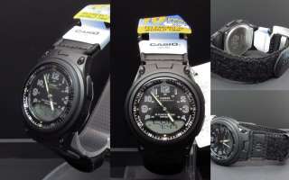 Casio Mens Gear LED Alarm Watch Dual Time AW 80V 1BV  