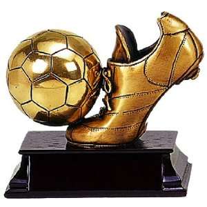  Soccer Shoe Statue   Brass Finish
