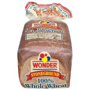 Wonder Bread, Stone Ground 100% Whole Wheat Bread, 24 oz (Pack of 2 