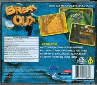 Atari Breakout (PC Games) classic paddle game all ages for Windows 98 