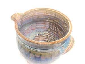 Huge Rainbow Glaze Hand Thrown Ceramic Pottery Pitcher   
