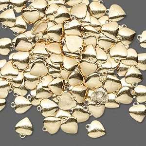 New Wholesale Bulk Lot Heart Charms Gold Jewelry 100 pc  
