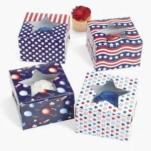 Patriotic Cupcake Boxes   Party Decorations & Cake Decorating Supplies 