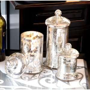   Style Glass Mercury Kitchen Canister Set 