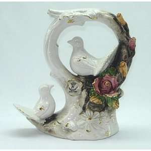  9 Capodimonte Two Doves with Flowers Centerpiece Toys 