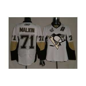  Malkin #71 NHL Pittsburgh Penguins White/black Hockey Jersey 