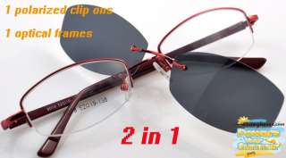 9018polarized clip on sunglasses with eyeglasses frames  