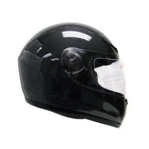  TMS Black Carbon Fiber Full Face Motorcycle Helmet Street 