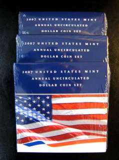 2007 United States Mint Annual Uncirculated Dollar Coin Set (XA1)