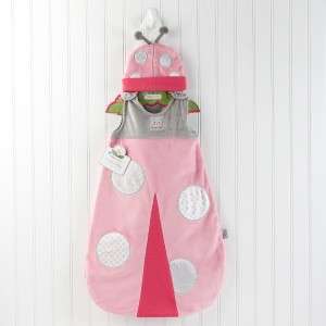 Baby Girl Pink Ladybug Snuggle Sack Gift Box Shower Set  