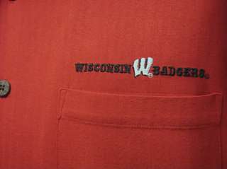 NEW University of Wisconsin Badgers Button Up Shirt  