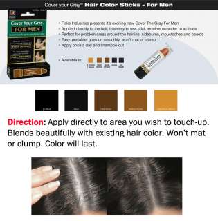 IRENE GARI COVER YOUR GRAY HAIR COLOR STICK FOR MEN 5 COLORS  