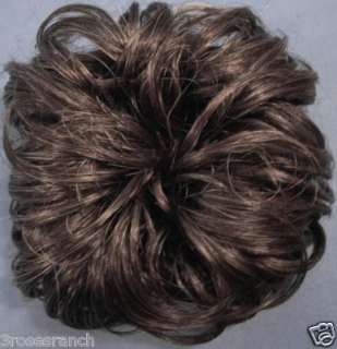 PONY FASTENER Hair Scrunchie Wig #36 Brown/20% Gray  