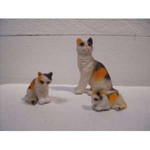  3 Pc Set of Kittens / Cat Figurine 