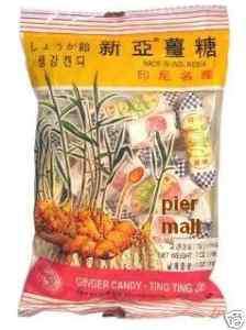 Ginger Chew Herb Spicy Candy Motion, Cold & Flu   2 Bag  