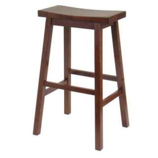 New Solid Wood Saddle Seat Counter Height Bar Stool  