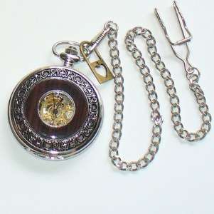   WATCH necklace pendant gun metal locket Alice in Wonderland  