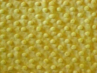 CANARY YELLOW MINKY DIMPLE DOT CHENILLE SEW FABRIC BTY  
