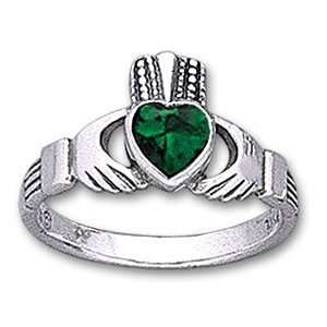 Claddagh Ring   Stone Size 8