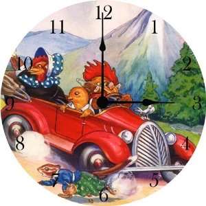  Rooster Race Wall Clock Baby